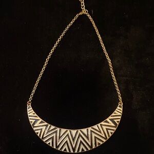 Geometric Gold and Black Necklace